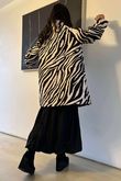 Cori Longline Jacket Zebra
